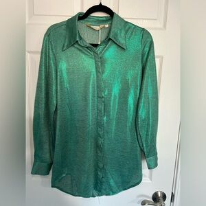 Green Button-Up Blouse Vintage